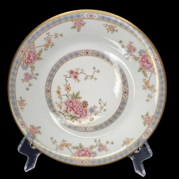 4 Royal Doulton England "Canton" Salad Plates 8" H 5052 MCM 1977 Gold Trim - Picture 5 of 9